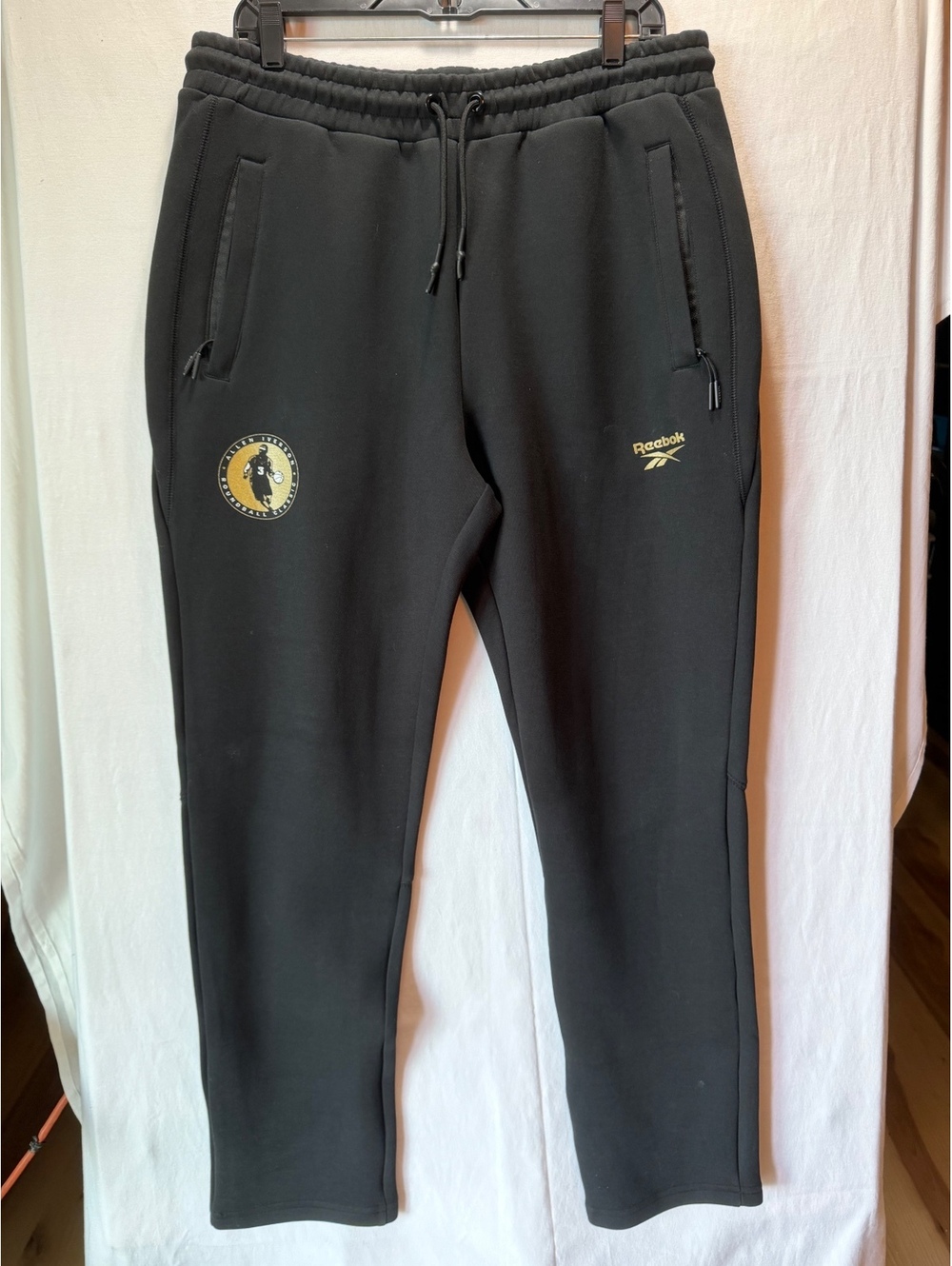 Reebok Men's Black Allen Iverson Basketball Classic Jogger Pants XL